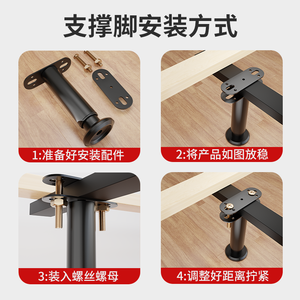 Pieds de support de lit réglables, robustes, capacité de charge de 1000 lb, supports télescopiques pour meubles - Product Image 5