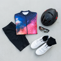 Traje de Ciclismo Transpirable con Logotipo Personalizado Unisex para Nebula, Jersey de Manga Corta con Cierre Completo, Pantalones Cortos Acolchados para Ciclismo de Carretera y MTB