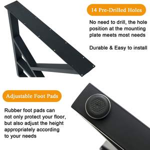 Chân bàn thép hình chữ K bán chạy, chân bàn cà phê màu đen, chân bàn ăn, khung chân bàn để bán - Product Image 4