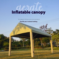Auvent gonflable de camping extérieur en PVC, résistant au vent et à la pluie, facile à assembler, couverture de 28m², abri de jardin, barbecue, stationnement