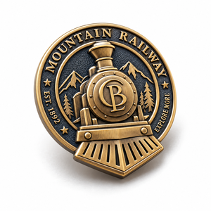 Juego de Insignias Metálicas Personalizadas de Bronce Antiguo con Diseño 3D para Reconocimiento Corporativo - Product Image 1