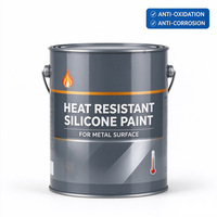 Hsea W06-71 240 #   Peinture de finition anti-corrosion à base de silicone, résistante à la chaleur, pour surfaces métalliques