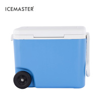 Glacière isotherme portable moderne personnalisée de 45 L, durable et réutilisable, avec roues, pour aliments et boissons, conserve la fraîcheur jusqu'à 72 heures