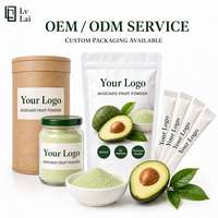 Wateroplosbaar Avocado-extract Avocado Poeder 100% Natuurlijk Voedsel 25 Kilogram in Bulkverpakking voor IJs, Dranken
