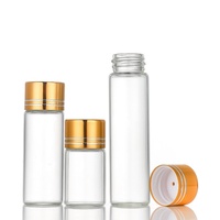 Bouteilles en verre de 5 ml à 150 ml avec bouchon à vis, mini-flacons, mini-pots, tubes en verre, perles, paillettes, échantillons de graines, boîte, marquage à chaud, soins personnels
