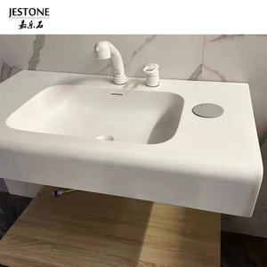 Lavabos de salle de bain en marbre blanc de style européen, lavabo de luxe en marbre blanc pour comptoir - Product Image 2