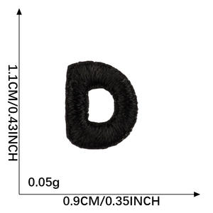 แผ่นรีดด้านหลังขนาด<span class=keywords><strong>1</strong></span>.2ซม. แผ่นปักตัวเลขตัวอักษรสีดำน่ารักขนาดเล็กสำหรับงาน DIY - Product Image 5