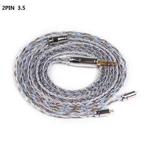 KBEAR 16 cordons améliorés pour écouteurs en cuivre plaqué argent MMCX/0.78mm 2PIN/ <span class=keywords><strong>TFZ</strong></span> Pins/ QDC Pins in Ear Monitor Cable - Product Image 3