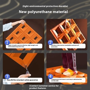 W thành phần hiện đại ánh sáng PU phân vùng nền tường khách sạn biệt thự Net Màu Đỏ rỗng gạch đá nghệ thuật đá cẩm thạch đá nhân tạo - Product Image 5