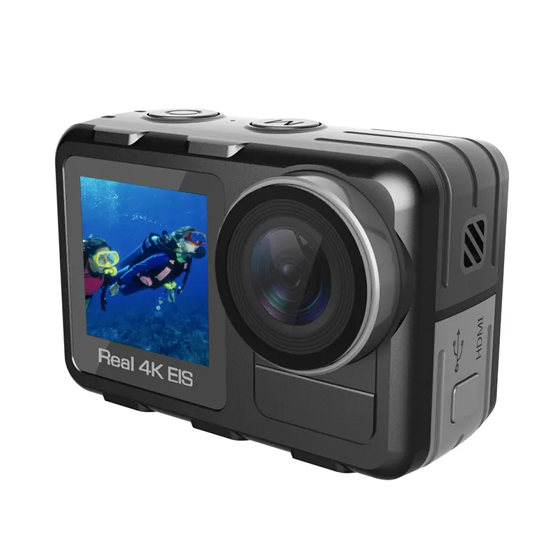 New Body Waterproof Wifi Action Camera 4K 30fps Mini Vlog Cam with Dual screen