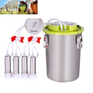 Máquina de Ordeño de Acero Inoxidable de Cuatro o Dos Tetinas, Nueva, con Pulso Recargable para Vacas - Product Image 1