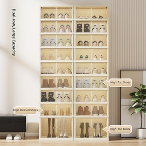 <span class=keywords><strong>Prix</strong></span> de gros : Organisateur de rangement à chaussures pliable en PP anti-poussière à 6/8/10 niveaux, Étagères et unités de rangement pour chaussures, Achat en gros - Product Image 6