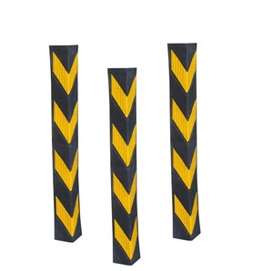 Bande de protection d'angle en caoutchouc réfléchissante pour garage souterrain, bande d'avertissement à angle droit pour sous-sol - Product Image 1