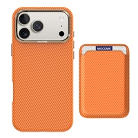 Étui de téléphone magnétique à motif animalier avec porte-cartes et finition mate pour iPhone 17 Pro Max et 16 – Coque de protection
