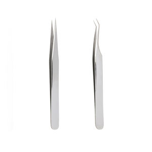 Petit MOQ, logo personnalisé, pince à épiler en acier inoxydable pour extensions de cils, pince à épiler noire pour cils, marque privée - Product Image 3