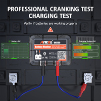 ANCEL BM200 Testeur de batterie 12V pour batteries lithium et plomb-acide, test de démarrage et de charge, enregistrement d'alarme