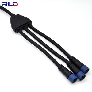 M15 3ピン2芯防水コネクタ オス・メスソケット 8A定格銅接点 ナイロンハウジング 屋外照明器具用プラグ - Product Image 3