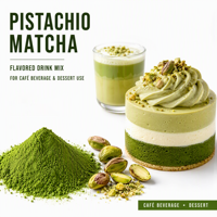 Mélange de poudre de matcha aromatisé à la pistache pour boissons de café et desserts
