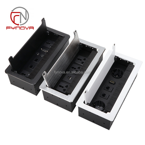 Enchufe de Corriente Multifuncional Estándar Europeo con 2 Tomas de Corriente CA y 4 Puertos RJ45 para Muebles de Mesa, Enchufe de Escritorio Empotrado - Product Image 5