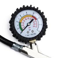 Manomètre de pression des pneus de voiture 0-16 bar/0-220 psi à cadran mécanique, pompes de gonflage et dégonflage, outils de réparation de moto