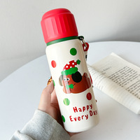 Thermos à café classique de Noël en acier inoxydable avec motif de cerf pour étudiants, grande capacité, tasse de voyage