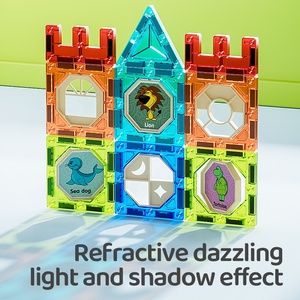 Khủng Long Thiên Đường Theo Dõi Trượt Bóng 153Pcs Xây Dựng Từ Khối Đá Cẩm Thạch Chạy Theo Dõi Đồ Chơi Cho Trẻ Em Khủng Long Cảnh Nam Châm Khối - Product Image 6