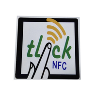 Etiqueta Adhesiva RFID NFC para redes sociales, etiqueta de código Qr programable de alta calidad con incrustación en blanco