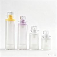 Bouteille vide en forme de chapeau pour vente en gros, 30-120 ml, finition transparente/givrée, distributeur de lotion/sérum/fond de teint, emballage cosmétique