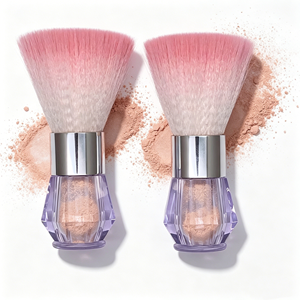 Pinceau à poudre portable rechargeable pour poudre libre, brosse cosmétique pour le corps, étiquette personnalisée - Product Image 1