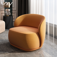 Fauteuil individuel moderne nordique en velours, confortable, couleur macaron, design, pour hôtel, salon, mobilier de détente