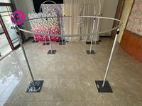 Support de chuppah de mariage réglable, support d'arche florale, support de rideau, cadre métallique, toile de fond de chuppah de mariage pour la décoration d'événements de fête