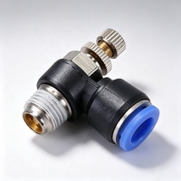 Vanne de régulation de vitesse pneumatique SL, filetage mâle 1/8'', 1/4'', 3/8'', 1/2'', régulateur de pression pour cylindre