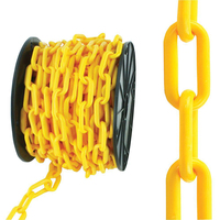 Chaîne de barrière de circulation routière en plastique jaune, noir, rouge et blanc de 6 mm