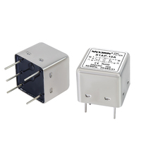 SNXRON 250VAC carte de Circuit imprimé filtre d'alimentation S1AP-10A petite broche EMI Anti-interférence coque nickelée