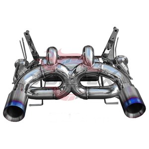 Tuyau de conversion Vortex en acier inoxydable style SVJ pour Lamborghini LP700-4 V12 avec échappements à bordure brûlée à sortie haute Mod - Product Image 5