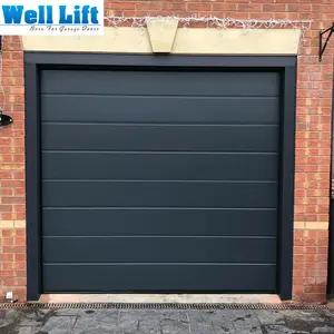 Modern çelik seksiyonel garaj kapıları fiyatları havai yalıtımlı 9x7 9x8 Flap garaj kapısı evler için