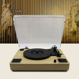 Transmission par courroie de lecteur de <span class=keywords><strong>gramaphone</strong></span> à dents bleues en bois classique et plateau tournant 33 1/3, 45, 78 tr/min avec lecteur de plateau tournant Lp à arrêt automatique - Product Image 6