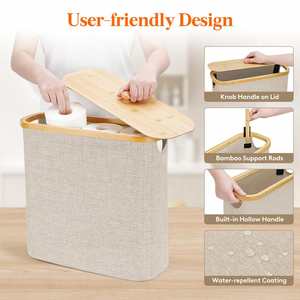 Large Toilet Paper <b>Storage</b> Basket with Lid <b>Slim</b> Toilet Paper Organizer Hold up to 20 Regular Rolls or 15 Mega Rolls - Product Image 4