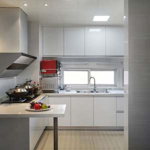 Novedad: Gabinetes Blancos para Cocina, Estilo Industrial, Modernos, Listos para Armar, para Cocina Doméstica - Product Image 1