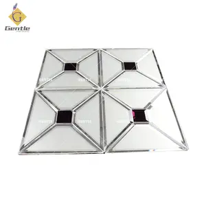 Forsting Glass Mirror Mosaic Tiles Mirror Tiles Sheets Self -stick Mosaic Kitchen Tile Backsplash