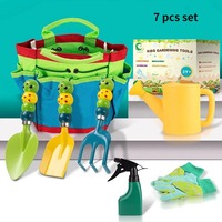 Ensemble d'outils de jardinage pour enfants, mini-outils en acier au carbone avec manche en métal, outils de jardinage pour les petits artisans dans la cour