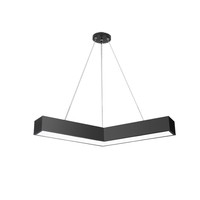 Lampe LED de style en fer, lustre en forme de flèche, en forme de V, à intensité variable, noir, garantie 2 ans, pour la maison, le bureau, la salle de sport, le café internet, le centre commercial