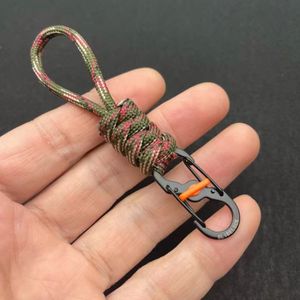 Wholesale 4mm D Ring 550 Braided Paracord Zinc Alloy Metal Keychain Carabiner-Durable Sports <strong>Style</strong> Handmade <strong>Promotional</strong> <strong>Product</strong> - Product Image 5