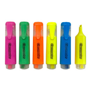 Ensemble de stylos marqueurs fluorescents pastel en gros, 6 couleurs, surligneurs avec étiquettes pour l'organisation et la mise en évidence - Product Image 1