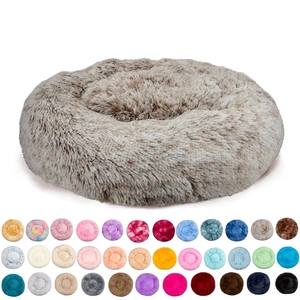 Warm Cat Kennel Plush Pad Solid Pattern All-season Pet Kennel Winter Cat <strong>Dog</strong> <strong>Bed</strong> Faux Fur Material Deep Sleep - Product Image 4