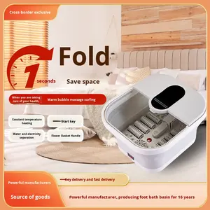 Lavabo de baño de pies calentado plegable transfronterizo Dispositivo de masaje de rodillos portátil Cubo masajeador de pies - Product Image 2