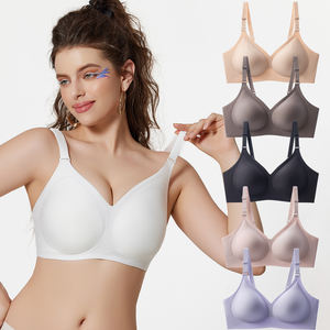 เสื้อชั้นใน3XL สำหรับคุณแม่แบบไม่มีรอยต่อสำหรับ4XL ขนาด XXL ไซส์ S M L XL XL ใส่สบายแบบไร้สายกำหนดเองได้ - Product Image 1