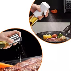 Botella de vidrio con pulverizador de aceite de oliva de plástico de 200 ml, pulverizador de aceite de oliva blanco para ensaladas, barbacoa, cocina y repostería. - Product Image 4