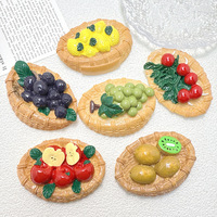 Nouvelle annonce : Modèle en résine de panier de fruits simulés (pomme, citron), grande taille, artisanat en résine, breloques en résine pour la décoration