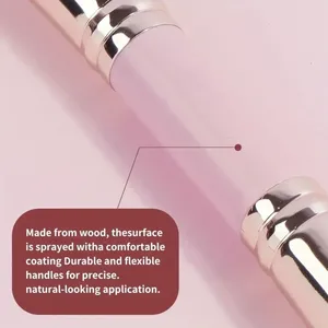 ชุดแปรงแต่งหน้าแ<span class=keywords><strong>บ</strong></span><span class=keywords><strong>บ</strong></span>สองด้าน 5 ชิ้น ขนแปรงนุ่มกลม แปรงปัดแป้งฝุ่น แปรงเบลนด์คอนซีลเลอร์ - Product Image 5